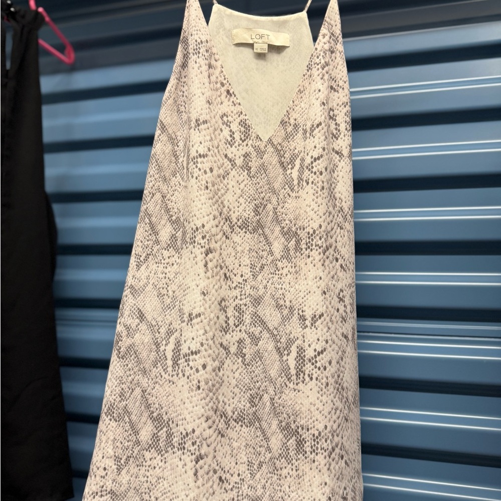 Loft Snake Print Sleeveless Top